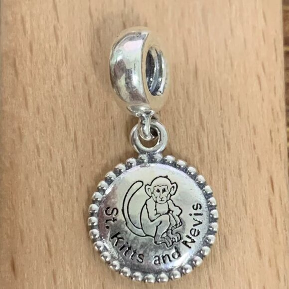 Pandora Jewelry - Pandora Saint Kitts and Nevis Monkey Dangle Charm Pendant, S925 Silver Bracelets